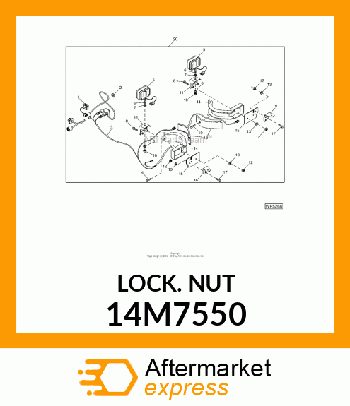 NUT, METRIC, HEX PREVAILING TORQUE 14M7550