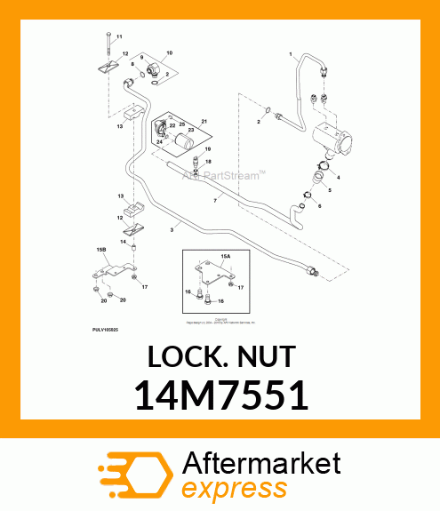 NUT, METRIC, HEX FL, SELF LOCKING 14M7551