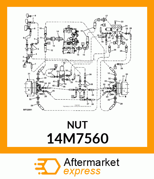 NUT, METRIC, HEX PREVAILING TORQUE 14M7560