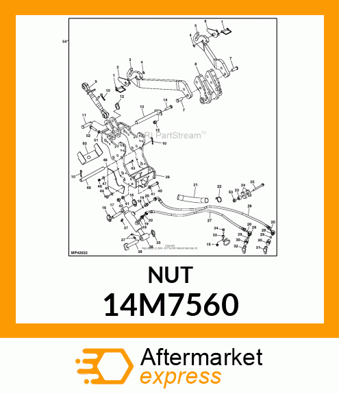 NUT, METRIC, HEX PREVAILING TORQUE 14M7560