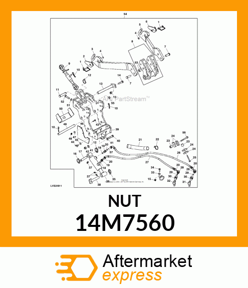 NUT, METRIC, HEX PREVAILING TORQUE 14M7560