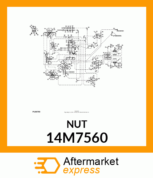 NUT, METRIC, HEX PREVAILING TORQUE 14M7560