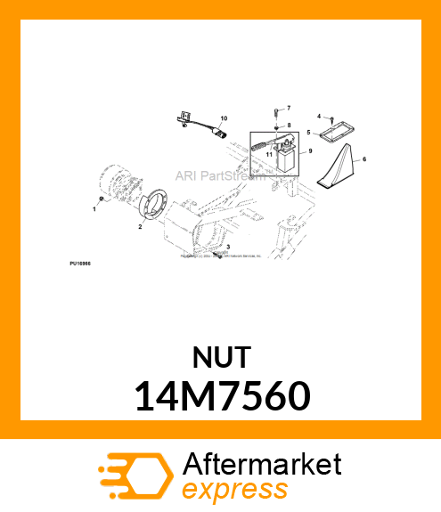 NUT, METRIC, HEX PREVAILING TORQUE 14M7560