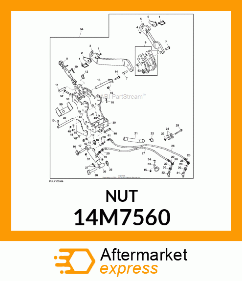 NUT, METRIC, HEX PREVAILING TORQUE 14M7560