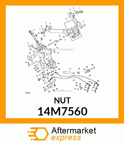 NUT, METRIC, HEX PREVAILING TORQUE 14M7560