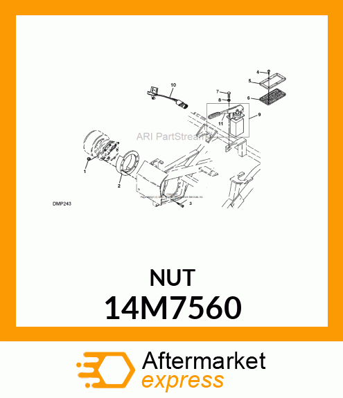 NUT, METRIC, HEX PREVAILING TORQUE 14M7560