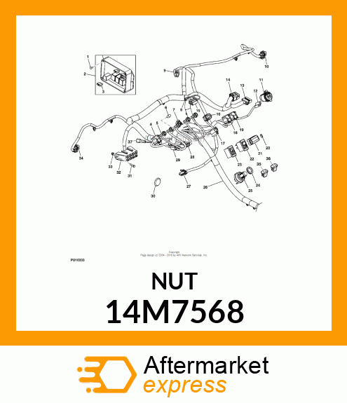 NUT, METRIC, HEX FL, SELF LOCKING 14M7568