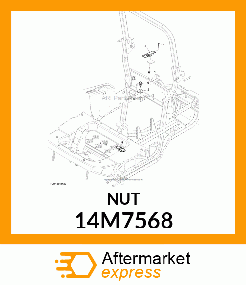 NUT, METRIC, HEX FL, SELF LOCKING 14M7568