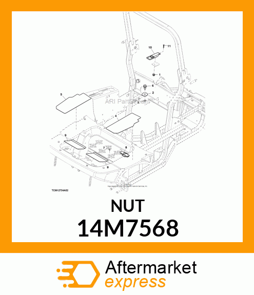 NUT, METRIC, HEX FL, SELF LOCKING 14M7568