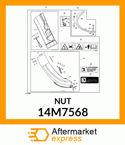 NUT, METRIC, HEX FL, SELF LOCKING 14M7568