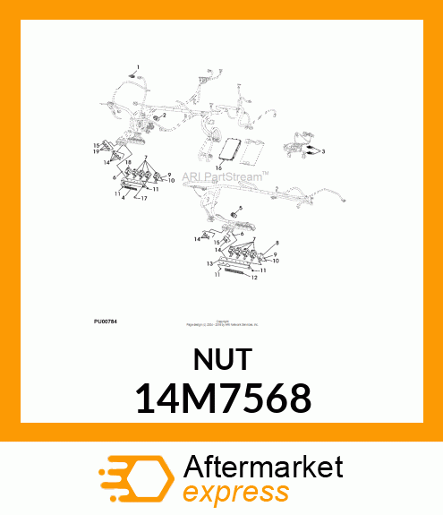 NUT, METRIC, HEX FL, SELF LOCKING 14M7568