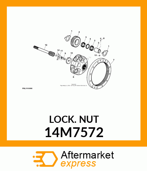 NUT, METRIC, HEX PREVAILING TORQUE 14M7572