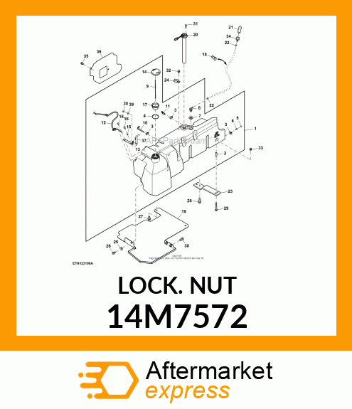 NUT, METRIC, HEX PREVAILING TORQUE 14M7572