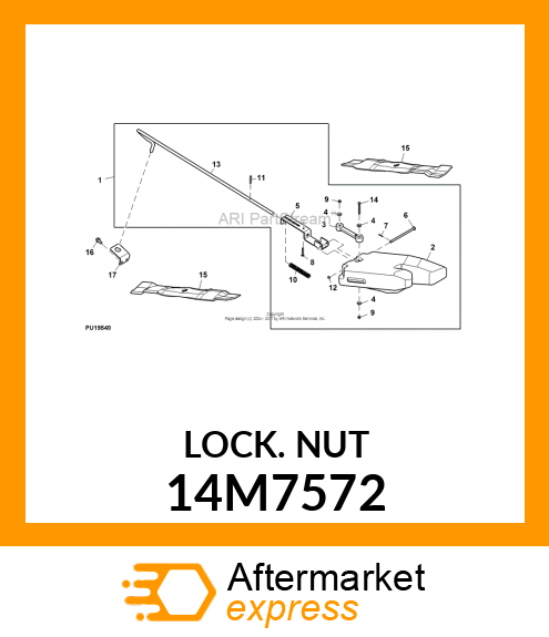 NUT, METRIC, HEX PREVAILING TORQUE 14M7572