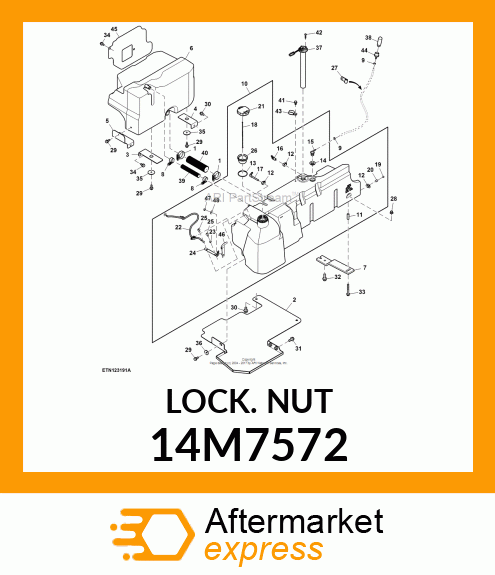 NUT, METRIC, HEX PREVAILING TORQUE 14M7572