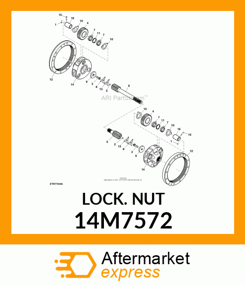 NUT, METRIC, HEX PREVAILING TORQUE 14M7572