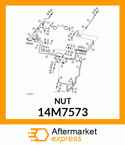 NUT, METRIC, HEX FL, SELF LOCKING 14M7573