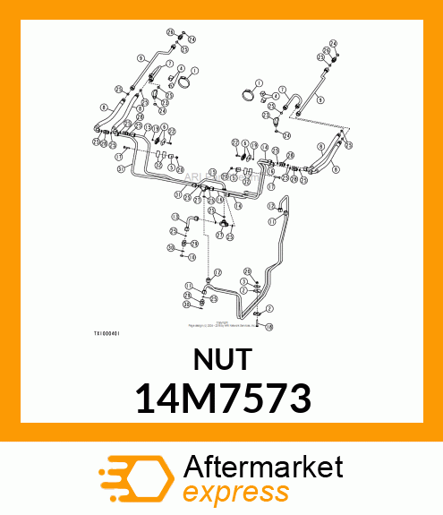 NUT, METRIC, HEX FL, SELF LOCKING 14M7573