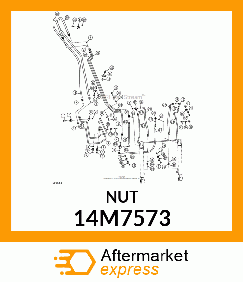 NUT, METRIC, HEX FL, SELF LOCKING 14M7573