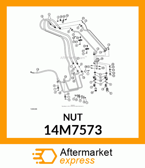 NUT, METRIC, HEX FL, SELF LOCKING 14M7573