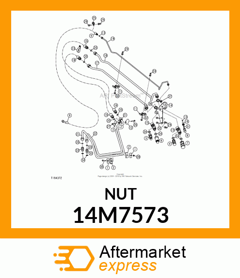 NUT, METRIC, HEX FL, SELF LOCKING 14M7573