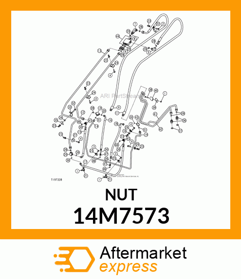 NUT, METRIC, HEX FL, SELF LOCKING 14M7573