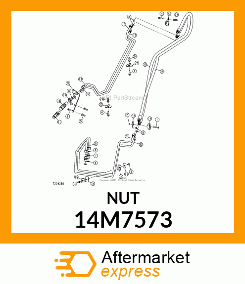 NUT, METRIC, HEX FL, SELF LOCKING 14M7573