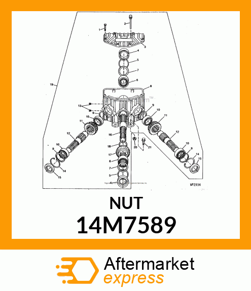 NUT, METRIC, HEX FL, SELF LOCKING 14M7589