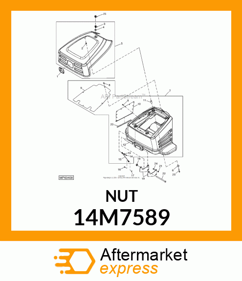 NUT, METRIC, HEX FL, SELF LOCKING 14M7589