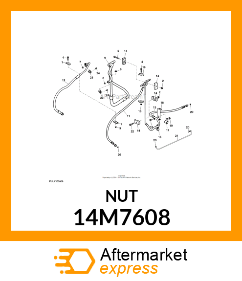 NUT, METRIC, HEX FL, SELF LOCKING 14M7608