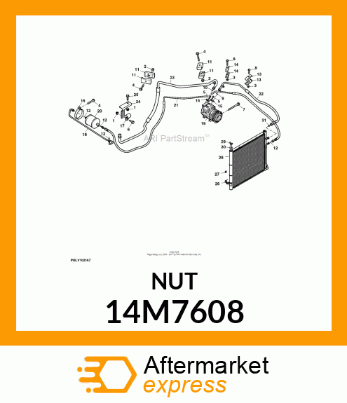 NUT, METRIC, HEX FL, SELF LOCKING 14M7608