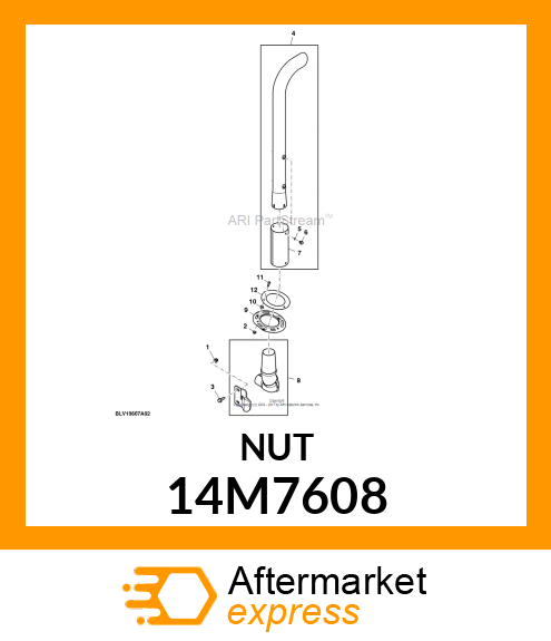 NUT, METRIC, HEX FL, SELF LOCKING 14M7608