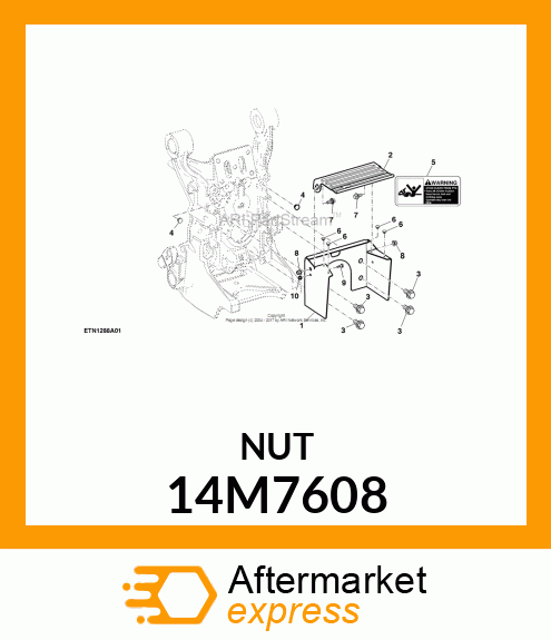 NUT, METRIC, HEX FL, SELF LOCKING 14M7608