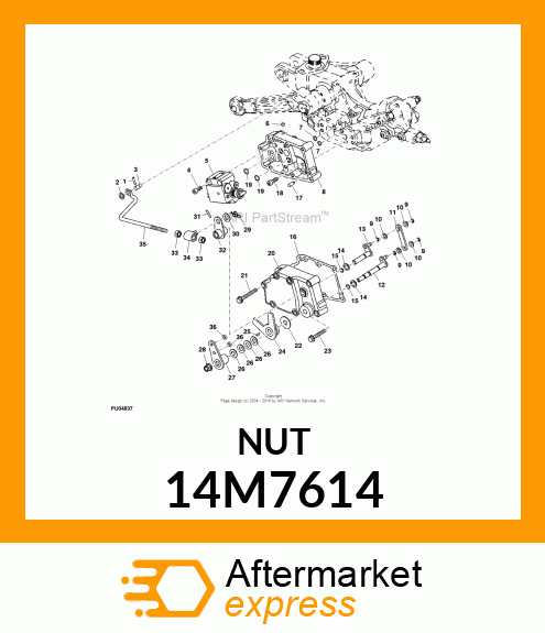 NUT, METRIC, HEX 14M7614