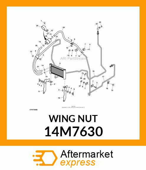 NUT, METRIC FORGED WING 14M7630