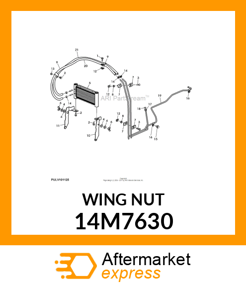 NUT, METRIC FORGED WING 14M7630