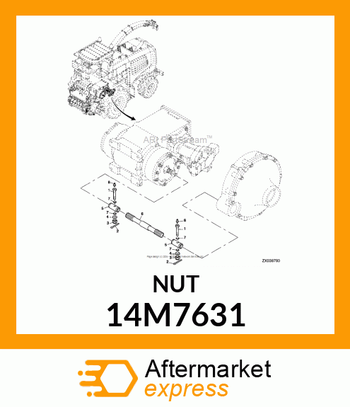 NUT, METRIC, THIN HEX SLOTTED 14M7631