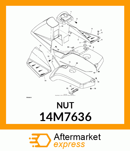 NUT, METRIC, HEX FLANGE 14M7636