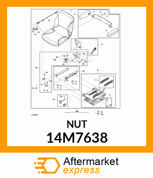 NUT, METRIC, HEX PREVAILING TORQUE 14M7638