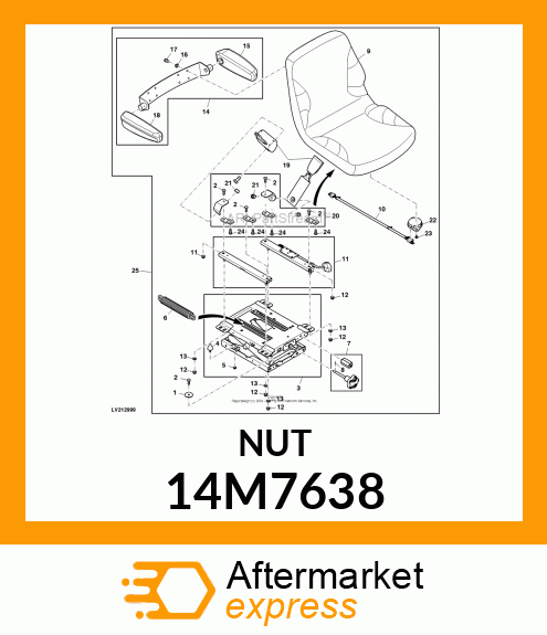 NUT, METRIC, HEX PREVAILING TORQUE 14M7638