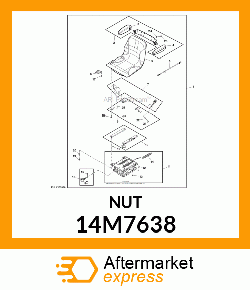 NUT, METRIC, HEX PREVAILING TORQUE 14M7638