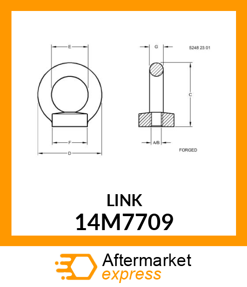 EYENUT, METRIC, FORGED 14M7709