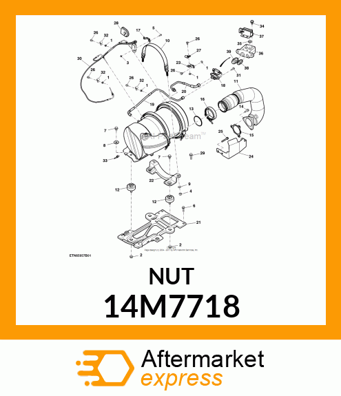 NUT, METRIC, HEX PREVAILING TORQUE 14M7718