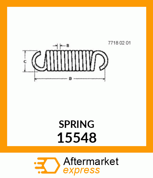 EXTENSION SPRING, CLUTCH TRIPPING 15548