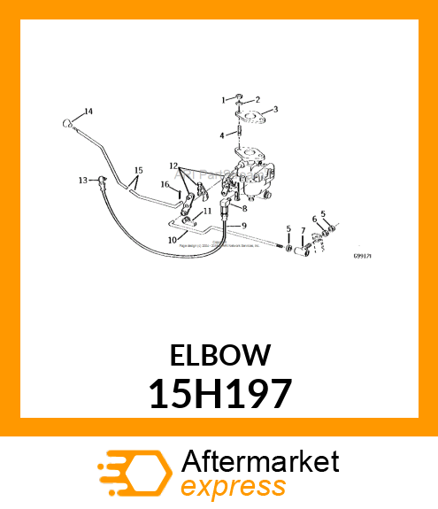 FITTING, 90 DEGREE STREET ELBOW 15H197