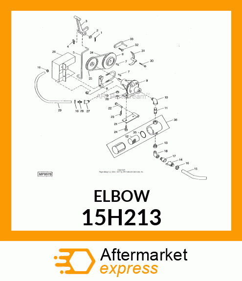 FITTING, 90 DEGREE STREET ELBOW 15H213