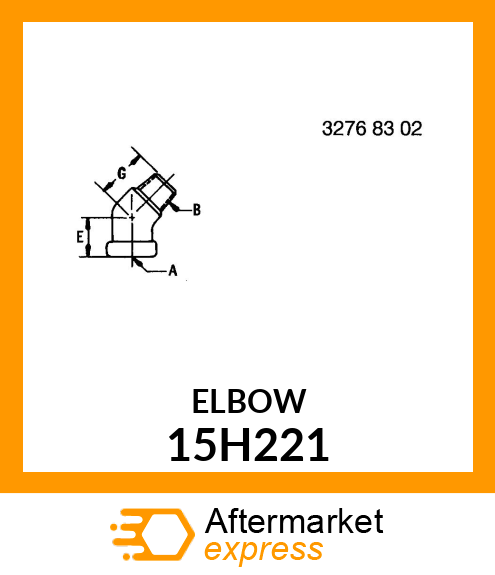 FITTING, 45 DEGREE STREET ELBOW 15H221