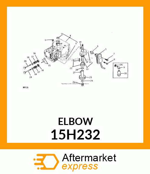 FITTING, 45 DEGREE STREET ELBOW 15H232