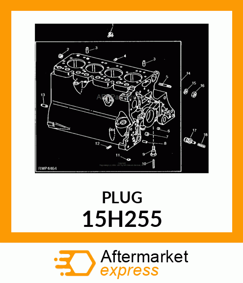 FITTING, PIPE PLUG 15H255