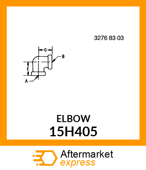 FITTING, FEMALE 90 DEGREE PIPE 15H405